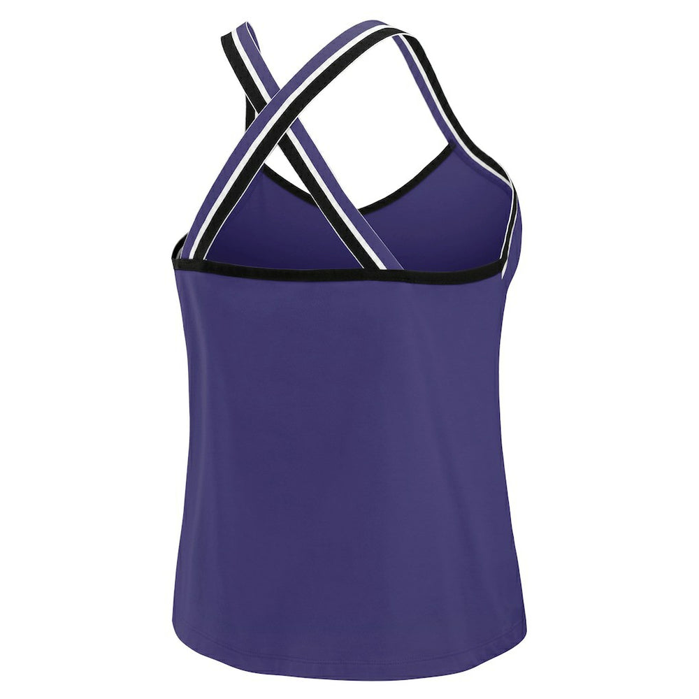 Baltimore Ravens WEAR by Erin Andrews Women's Cross Strap Tri-Blend Tank Top - Purple - NFL