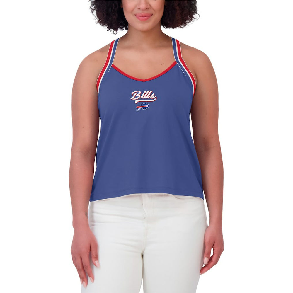 Buffalo Bills WEAR by Erin Andrews Women's Cross Strap Tri-Blend Tank Top - Royal - NFL