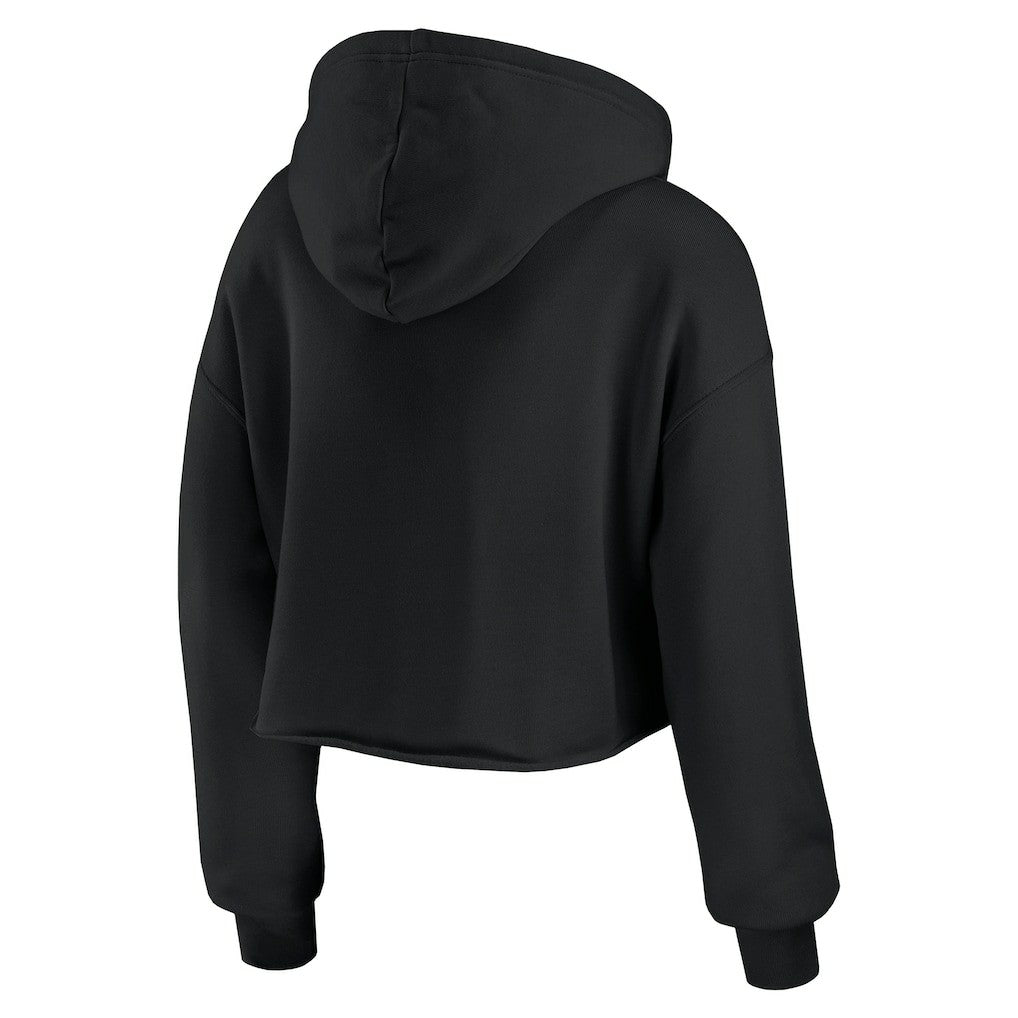 Cincinnati Bengals WEAR by Erin Andrews Women's Prime Cropped Pullover Hoodie - Black - NFL
