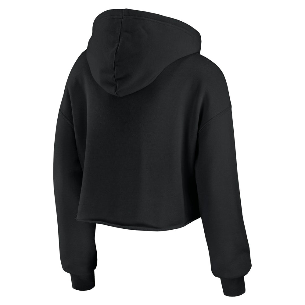 Detroit Lions WEAR by Erin Andrews Women's Prime Cropped Pullover Hoodie - Black - NFL