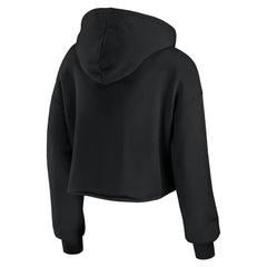 Detroit Lions WEAR by Erin Andrews Women's Prime Cropped Pullover Hoodie - Black - NFL