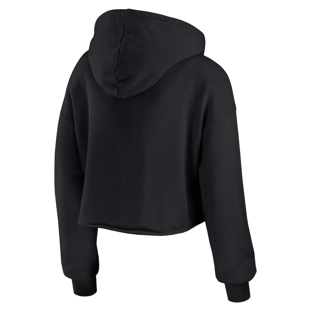 Miami Dolphins WEAR by Erin Andrews Women's Prime Cropped Pullover Hoodie - Black - NFL