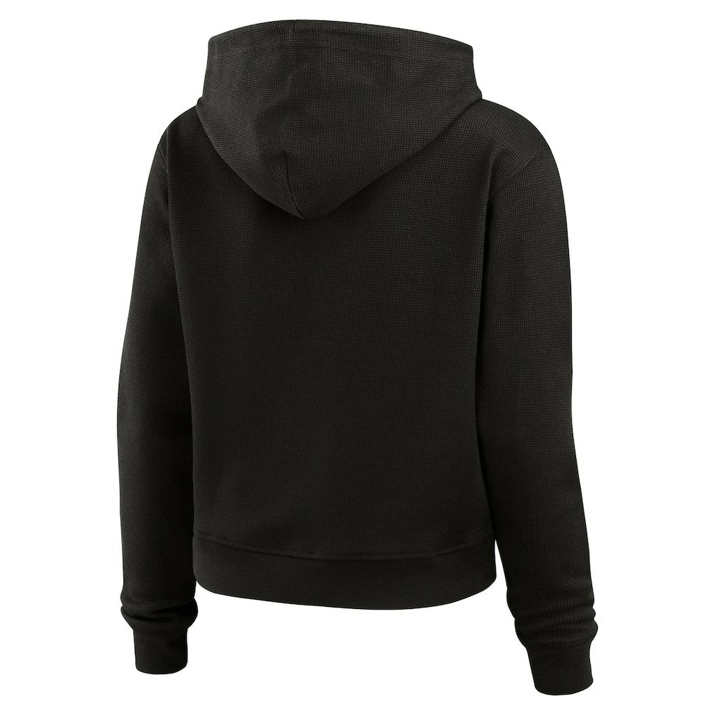 Kansas City Chiefs WEAR by Erin Andrews Women's Waffle-Knit Pullover Hoodie - Black - NFL