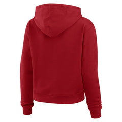 San Francisco 49ers WEAR by Erin Andrews Women's Waffle-Knit Pullover Hoodie - Scarlet - NFL
