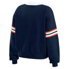 Denver Broncos WEAR by Erin Andrews Women's Lace-Up Sweater - Navy - NFL