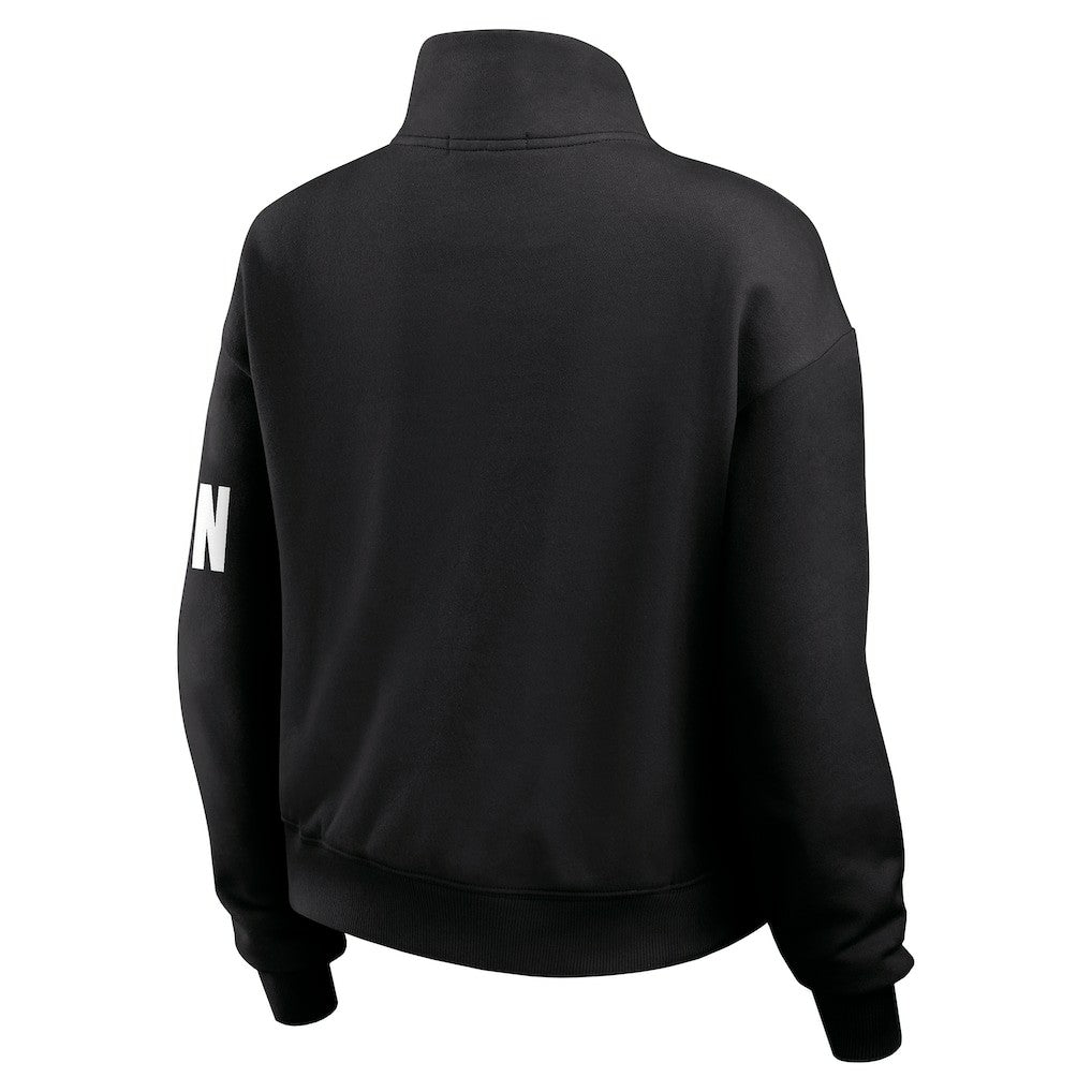 Cincinnati Bengals WEAR by Erin Andrews Women's Quarter-Zip Jacket - Black - NFL