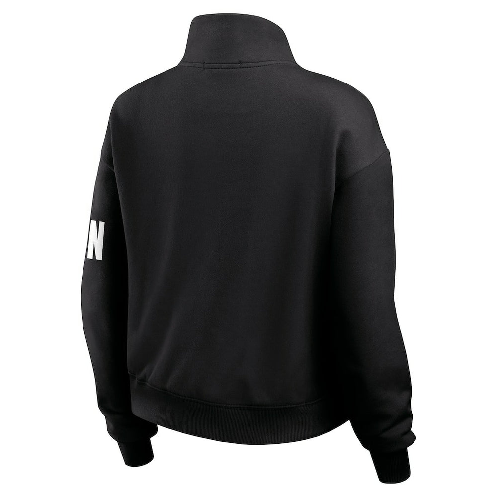 Cincinnati Bengals WEAR by Erin Andrews Women's Quarter-Zip Jacket - Black - NFL