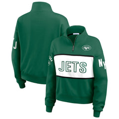 New York Jets WEAR by Erin Andrews Women's Quarter-Zip Jacket - Green - NFL