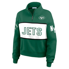 New York Jets WEAR by Erin Andrews Women's Quarter-Zip Jacket - Green - NFL
