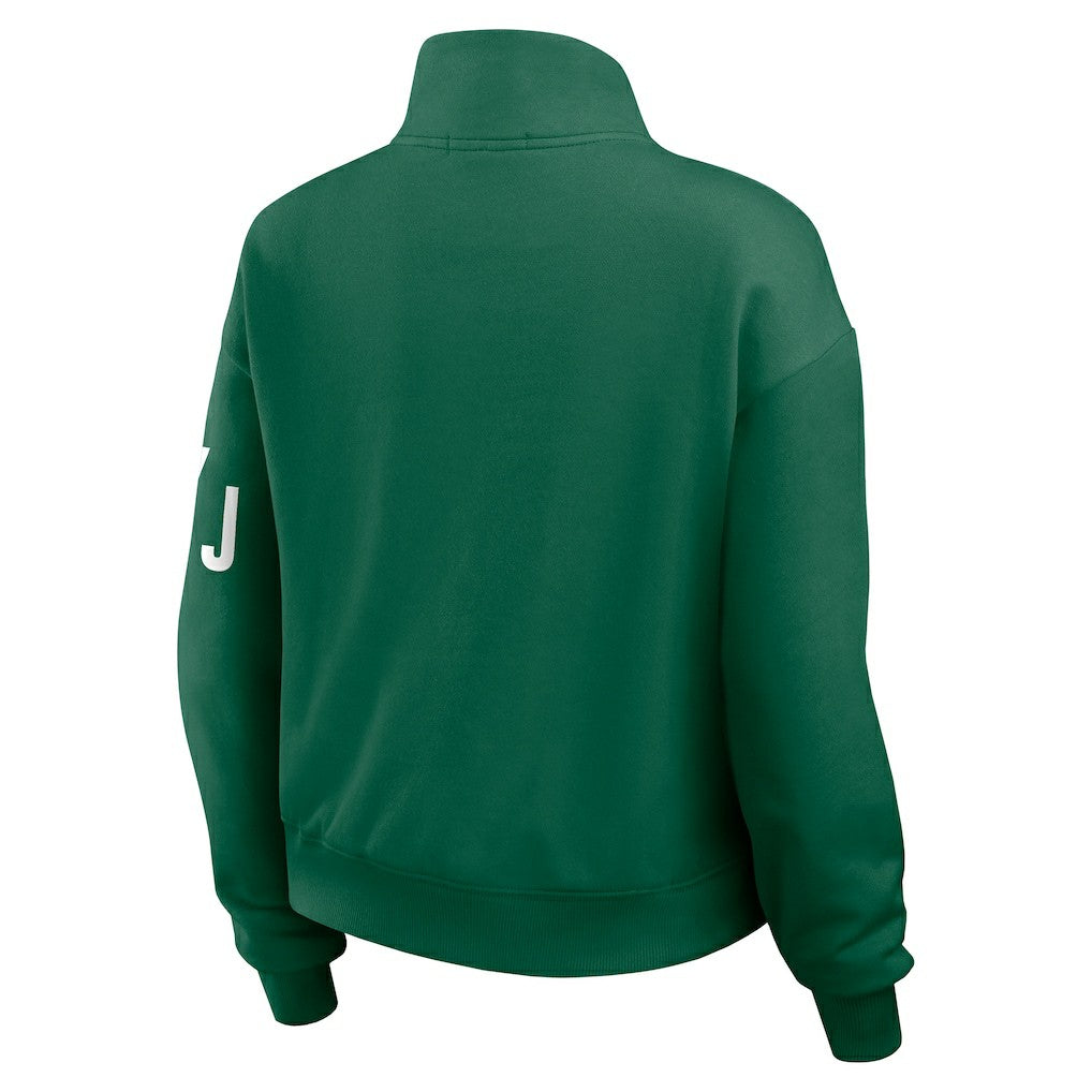 New York Jets WEAR by Erin Andrews Women's Quarter-Zip Jacket - Green - NFL