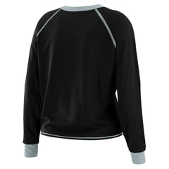 Las Vegas Raiders WEAR by Erin Andrews Women's Tie-Front Long Sleeve T-Shirt - Black - NFL