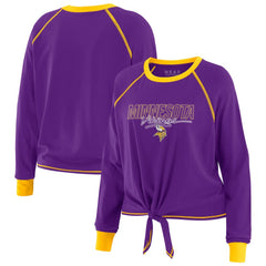 Minnesota Vikings WEAR by Erin Andrews Women's Tie-Front Long Sleeve T-Shirt - Purple - NFL