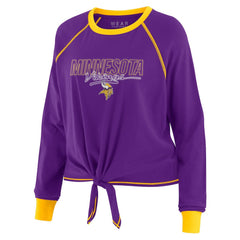 Minnesota Vikings WEAR by Erin Andrews Women's Tie-Front Long Sleeve T-Shirt - Purple - NFL