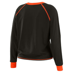 Cincinnati Bengals WEAR by Erin Andrews Women's Tie-Front Long Sleeve T-Shirt - Black - NFL