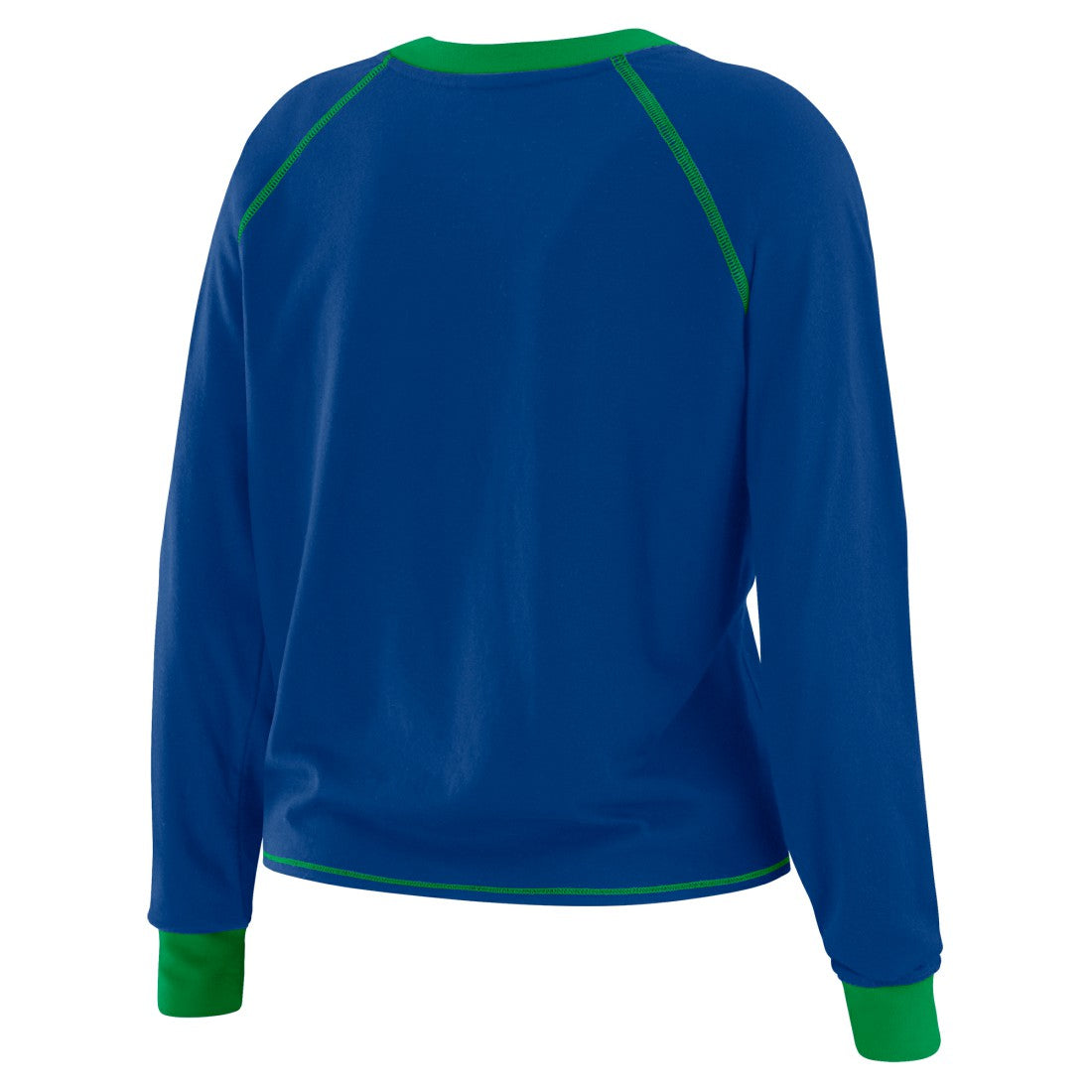 Seattle Seahawks WEAR by Erin Andrews Women's Tie-Front Long Sleeve T-Shirt - Royal - NFL
