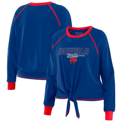 Buffalo Bills WEAR by Erin Andrews Women's Tie-Front Long Sleeve T-Shirt - Royal - NFL