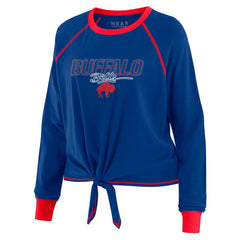 Buffalo Bills WEAR by Erin Andrews Women's Tie-Front Long Sleeve T-Shirt - Royal - NFL