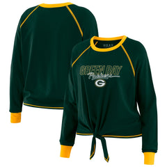 Green Bay Packers WEAR by Erin Andrews Women's Tie-Front Long Sleeve T-Shirt - Green - NFL