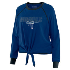 Indianapolis Colts WEAR by Erin Andrews Women's Tie-Front Long Sleeve T-Shirt - Royal - NFL