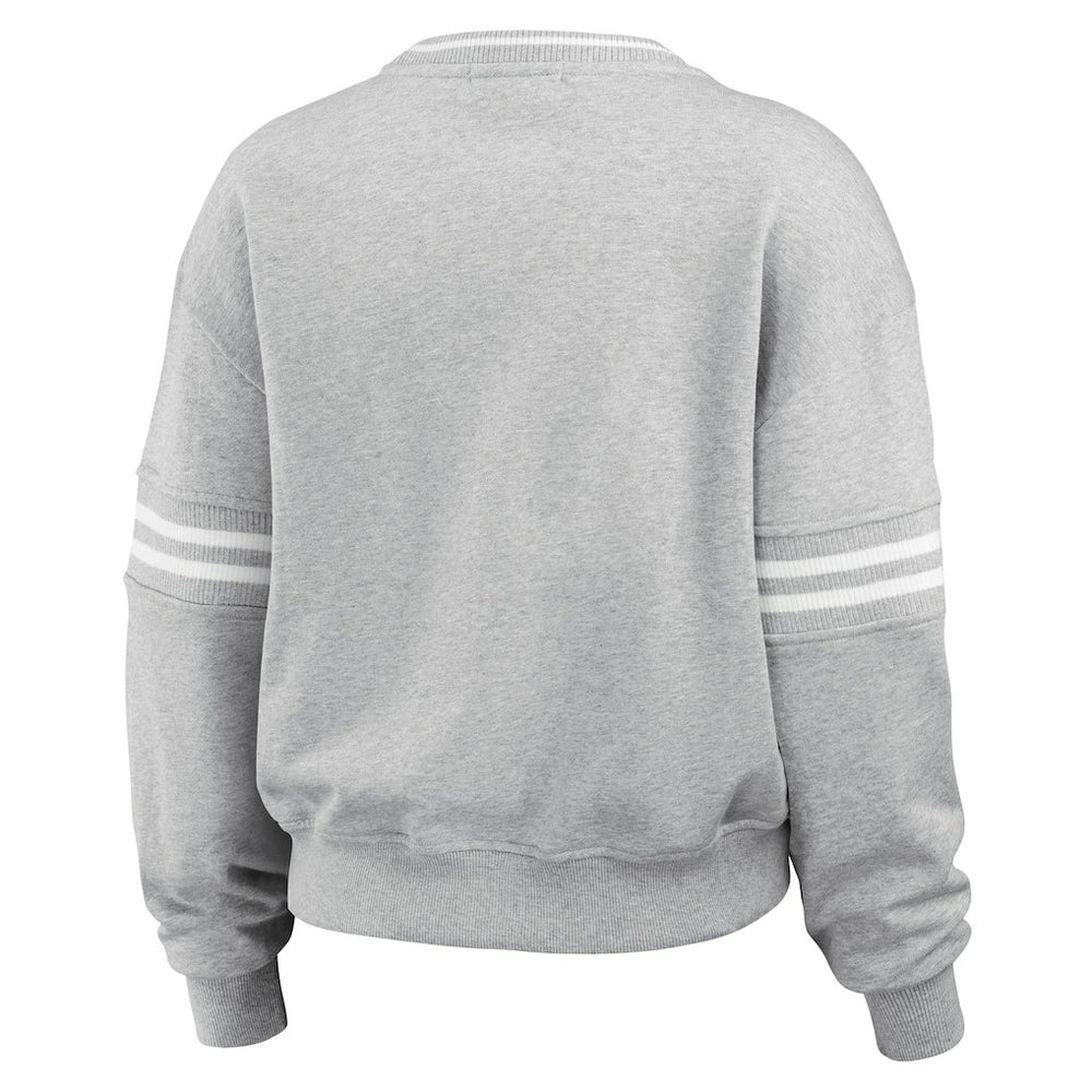 New England Patriots WEAR by Erin Andrews Women's Pullover Sweatshirt - Heather Gray - NFL