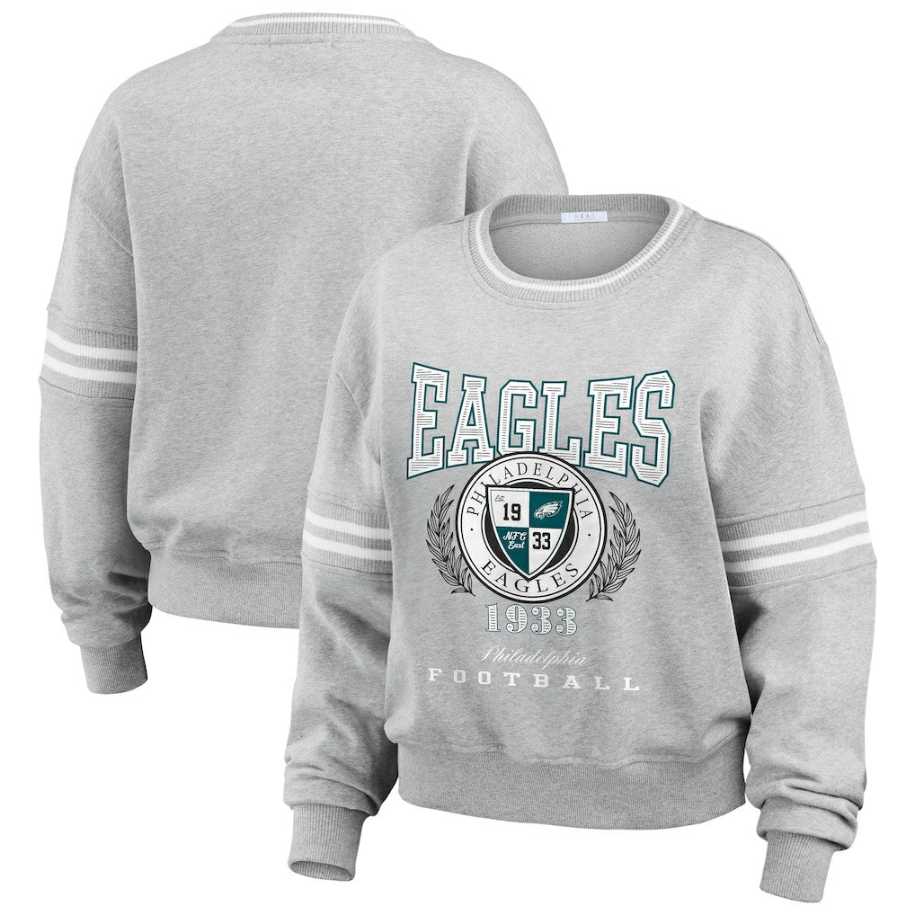 Philadelphia Eagles WEAR by Erin Andrews Women's Pullover Sweatshirt - Heather Gray - NFL