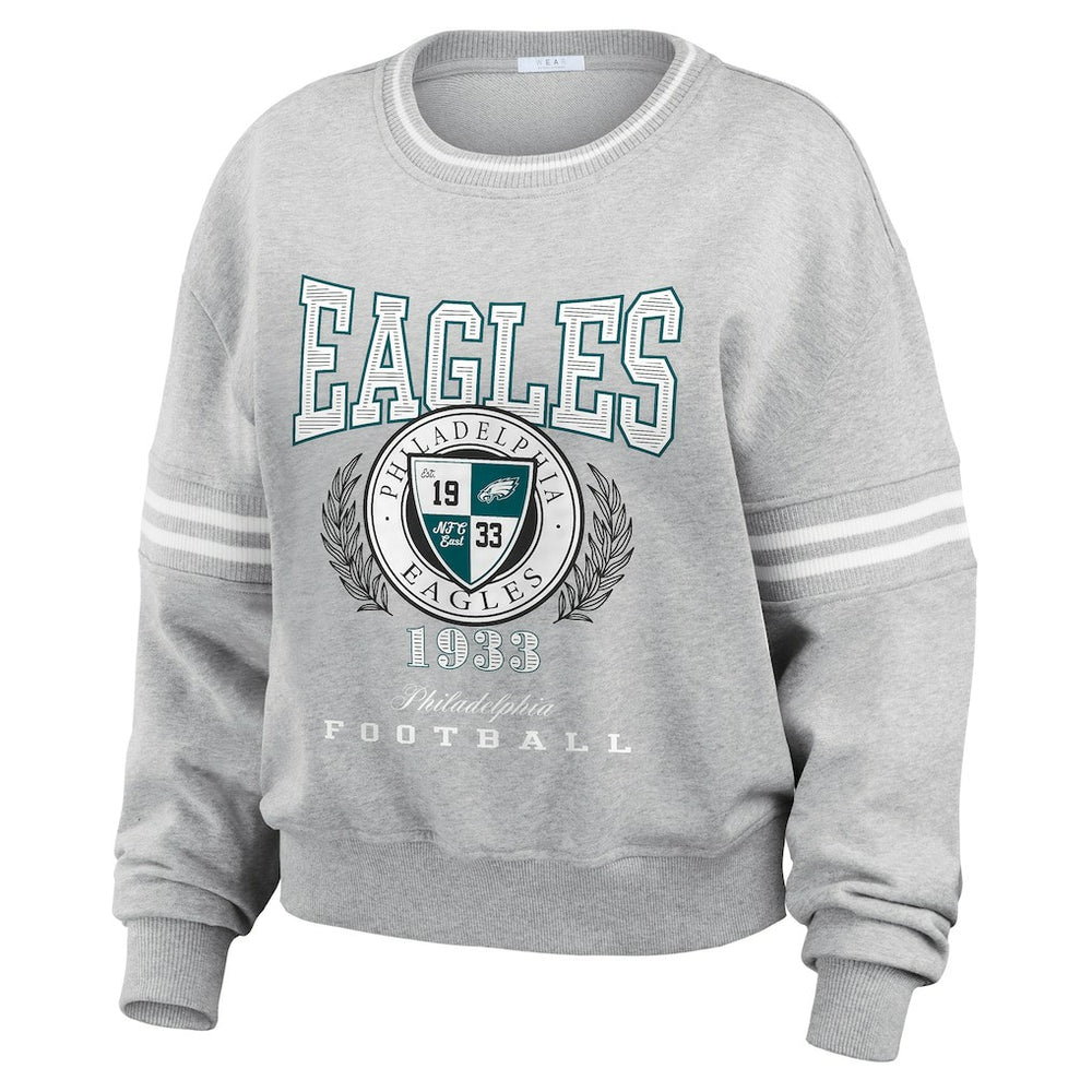 Philadelphia Eagles WEAR by Erin Andrews Women's Pullover Sweatshirt - Heather Gray - NFL