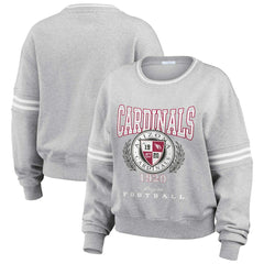 Arizona Cardinals WEAR by Erin Andrews Women's Cropped Pullover Sweatshirt - Heather Gray - NFL