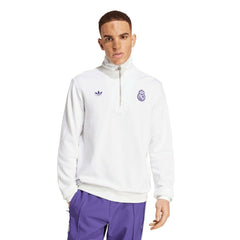 Adidas - Real Madrid Originals Terrace Icons Collection Half-Zip Top - White