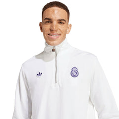 Adidas - Real Madrid Originals Terrace Icons Collection Half-Zip Top - White