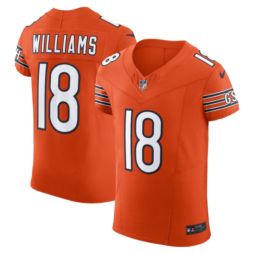 Caleb Williams Chicago Bears Alternate Vapor F.U.S.E. Elite Jersey - Orange - Nike