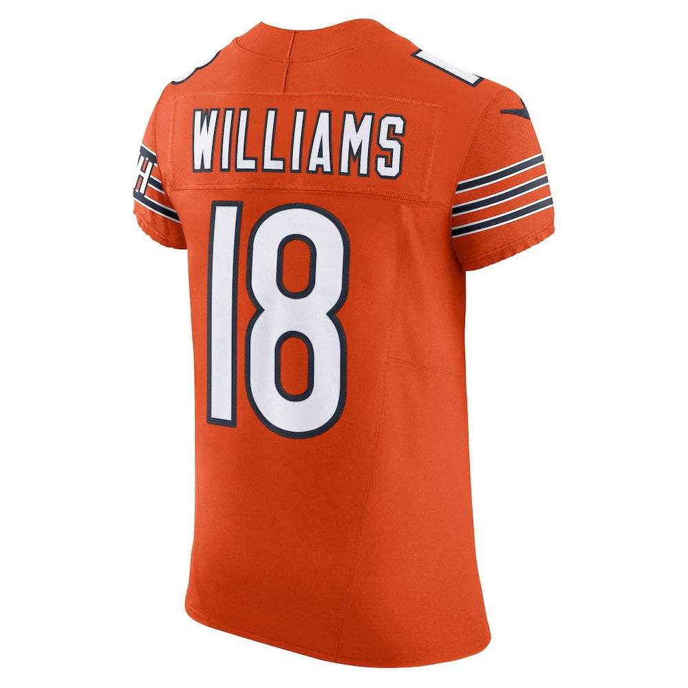 Caleb Williams Chicago Bears Alternate Vapor F.U.S.E. Elite Jersey - Orange - Nike
