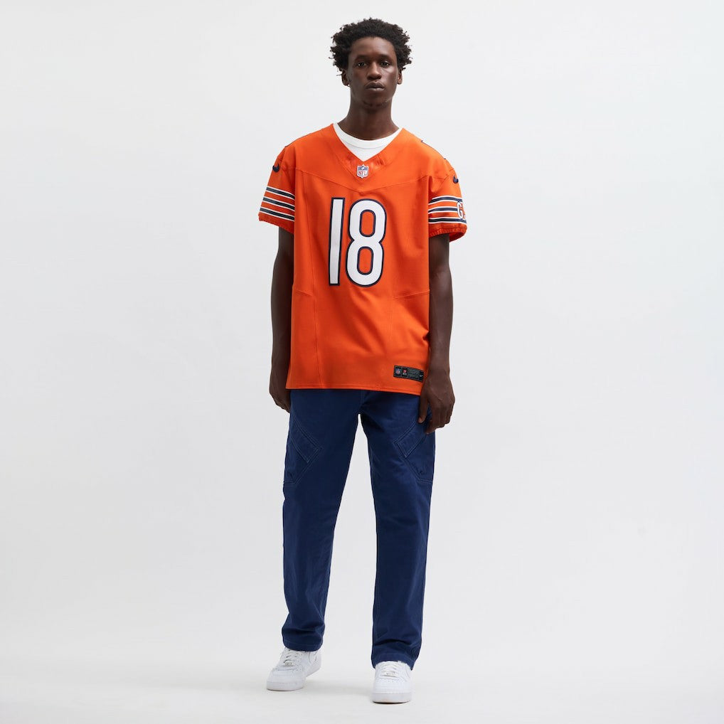 Caleb Williams Chicago Bears Alternate Vapor F.U.S.E. Elite Jersey - Orange - Nike