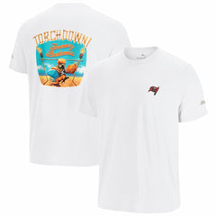 Tampa Bay Buccaneers Sport Torchdown Graphic T-Shirt - White - Tommy Bahama