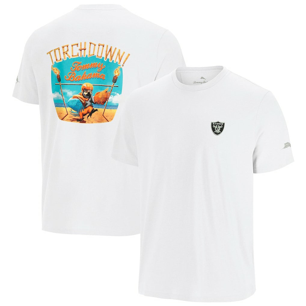 Las Vegas Raiders Sport Torchdown Graphic T-Shirt - White - Tommy Bahama