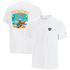 Las Vegas Raiders Sport Torchdown Graphic T-Shirt - White - Tommy Bahama
