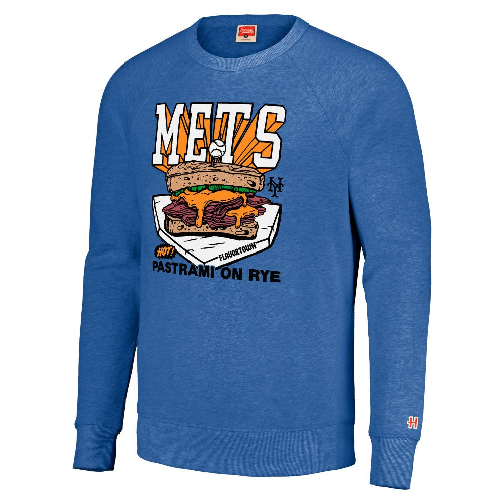 New York Mets MLB x Guy Fieri’s Flavortown Unisex Tri-Blend Pullover Sweatshirt Discount