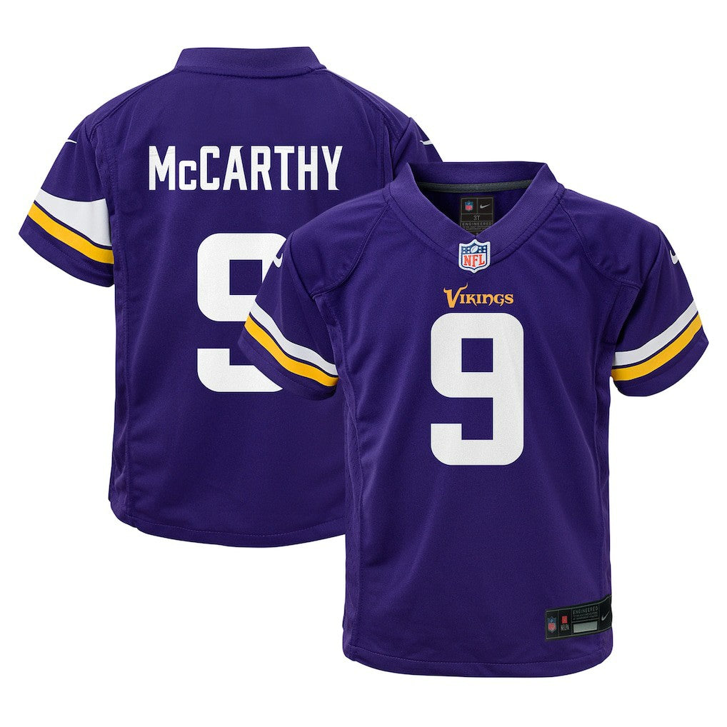 J.J. McCarthy Minnesota Vikings Preschool Player Game Jersey - Purple - Nike