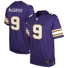 J.J. McCarthy Minnesota Vikings Youth Game Jersey - Purple - Nike