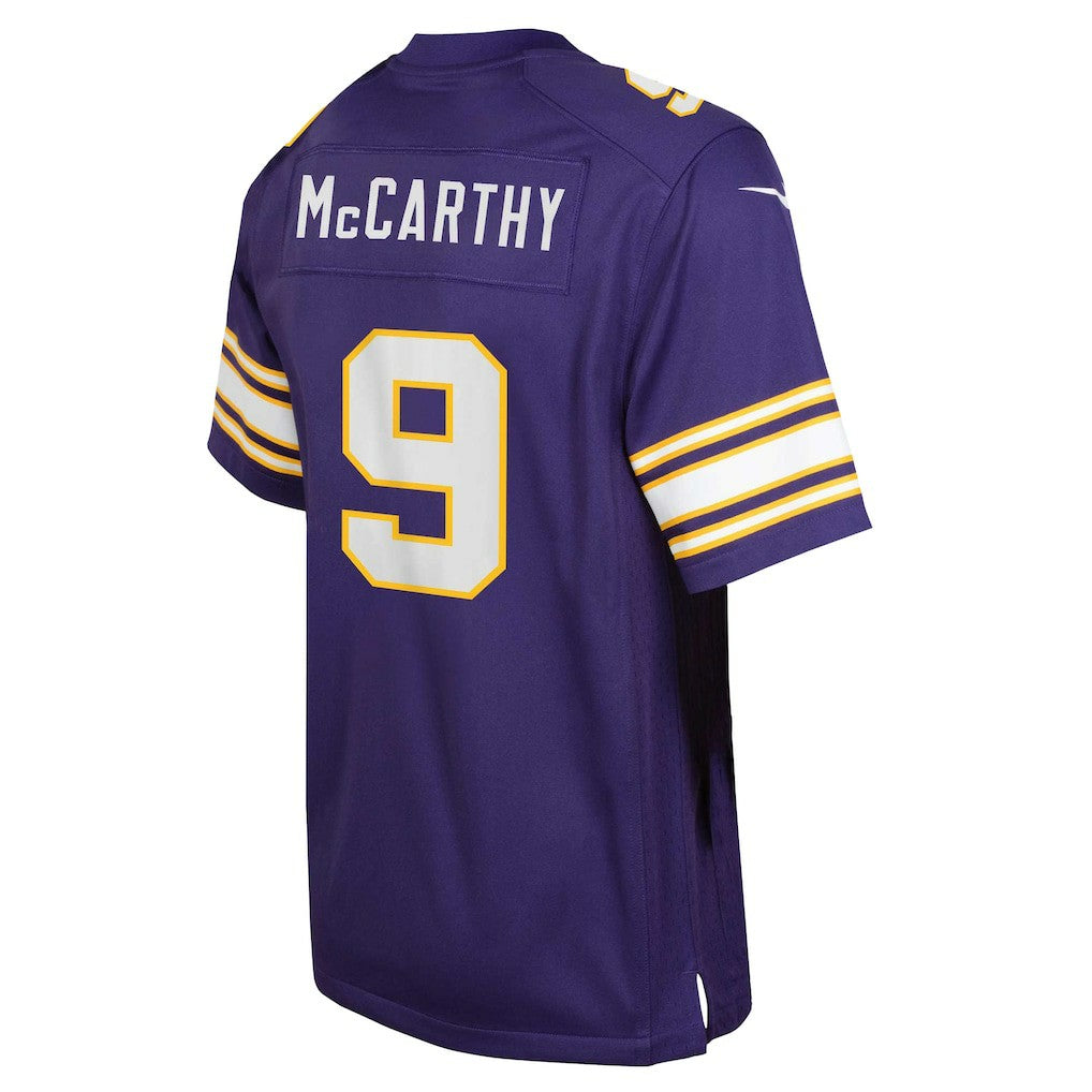 J.J. McCarthy Minnesota Vikings Youth Game Jersey - Purple - Nike