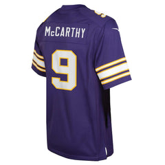 J.J. McCarthy Minnesota Vikings Youth Game Jersey - Purple - Nike