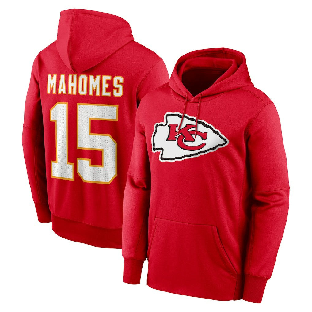 Patrick Mahomes Kansas City Chiefs Player Name & Number Therma Hoodie - Red - Nike