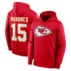 Patrick Mahomes Kansas City Chiefs Player Name & Number Therma Hoodie - Red - Nike