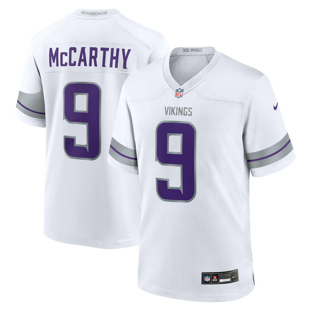 J.J. McCarthy Minnesota Vikings Alternate Game Player Jersey - White - Nike