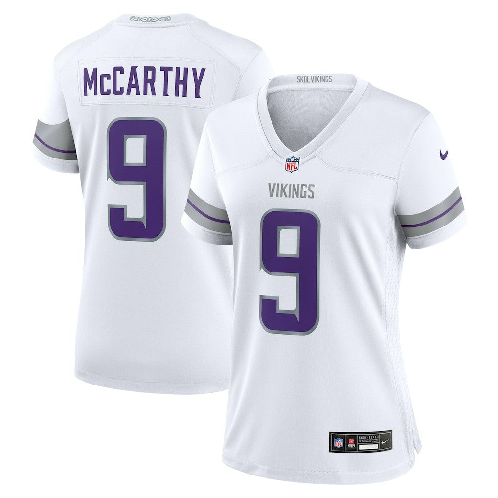 J.J. McCarthy Minnesota Vikings Women's Alternate Game Player Jersey - White - Nike