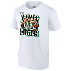 Fanatics Boston Celtics 2024 NBA Finals Champions Pull Up Jumper Caricature T-Shirt White