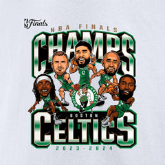 Fanatics Boston Celtics 2024 NBA Finals Champions Pull Up Jumper Caricature T-Shirt White
