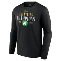 Fanatics Boston Celtics 2024 NBA Finals Champions Fade Away Jumper Roster Signature Long Sleeve T-Shirt Black