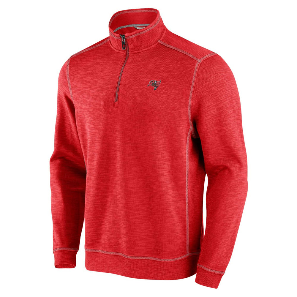 Tampa Bay Buccaneers Big & Tall Tobago Bay Half-Zip Sweatshirt - Red - Tommy Bahama
