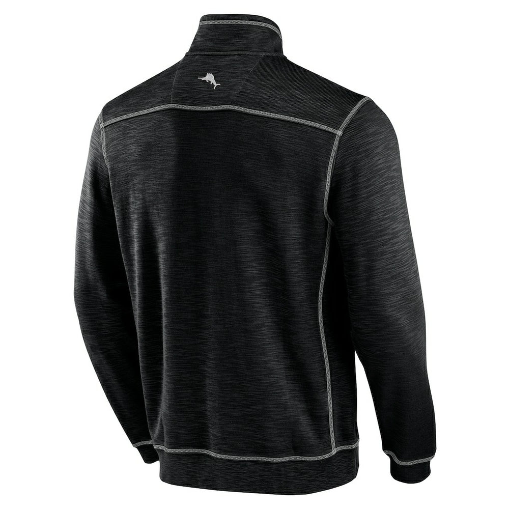 Miami Dolphins Tobago Bay Tri-Blend Half-Zip Sweatshirt - Black - Tommy Bahama
