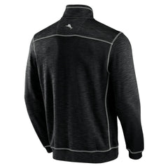 Miami Dolphins Tobago Bay Tri-Blend Half-Zip Sweatshirt - Black - Tommy Bahama
